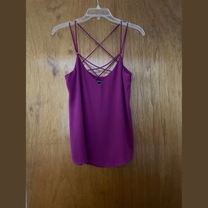 Express fuschia cami / shell top in size small